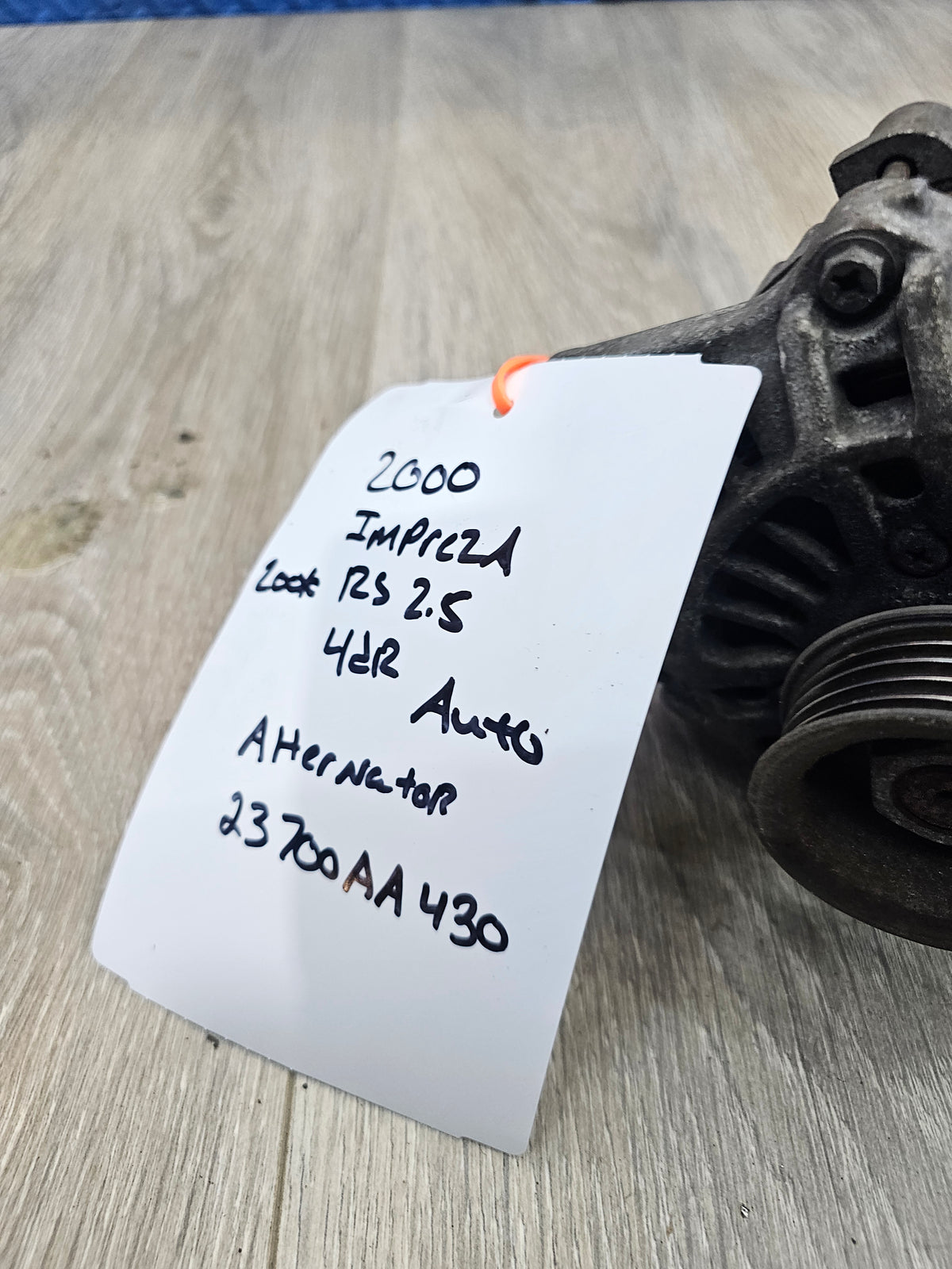 2000-2001 Subaru impreza rs sedan 2.5 alternator 23700AA390 image 2