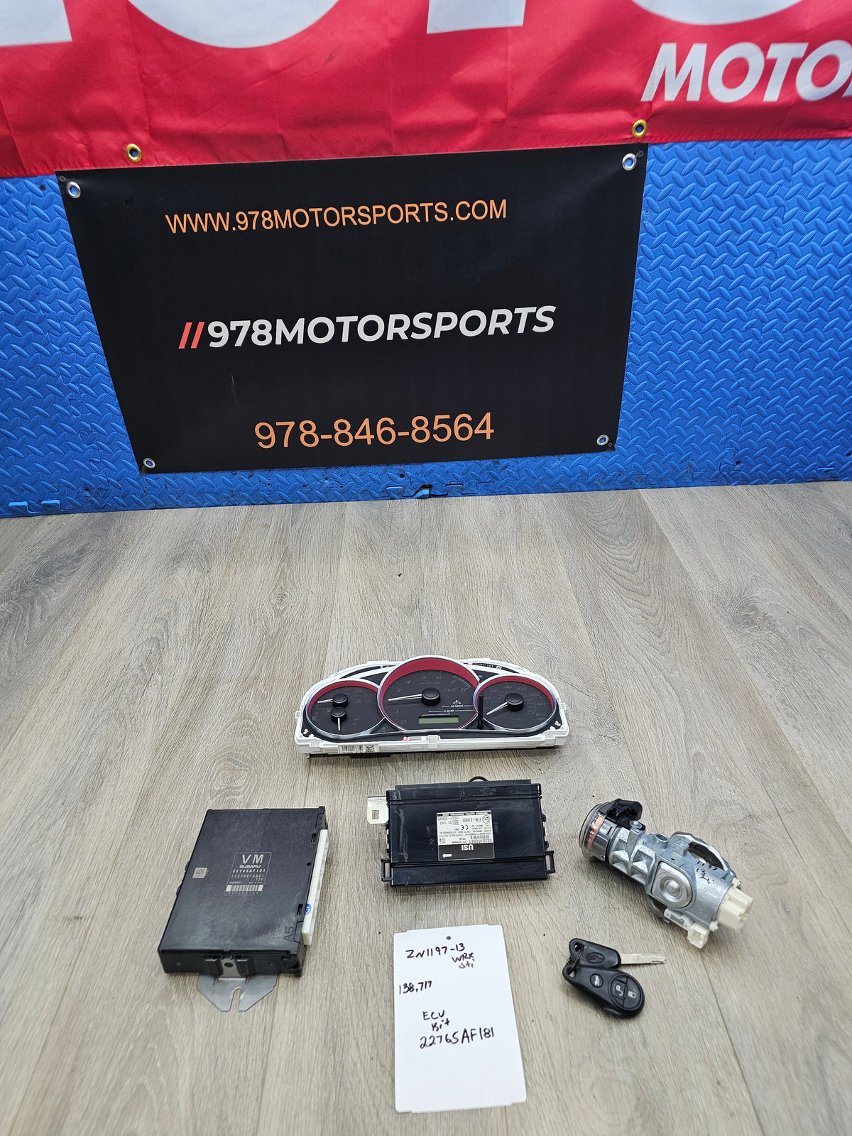 2013 Subaru wrx sti 2.5 engine computer kit 22765AF181 138k image 0