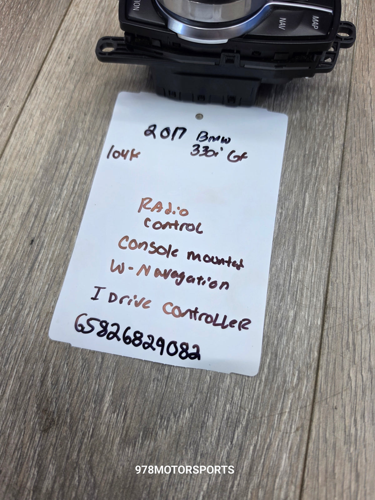 2017 bmw 330i GT radio controller switch 65826829082