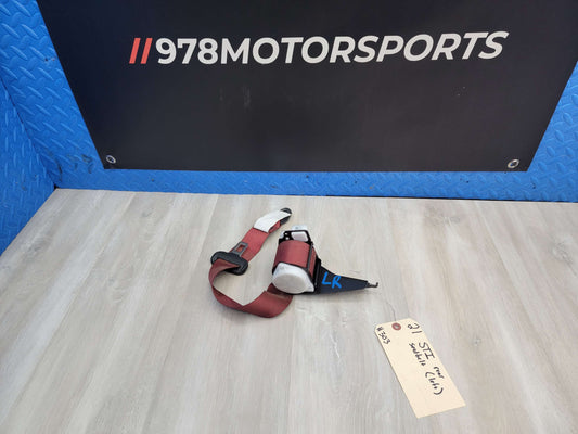 2021 Subaru wrx sti ej257 oem interior left driverside rear seatbelt assembly  image 0