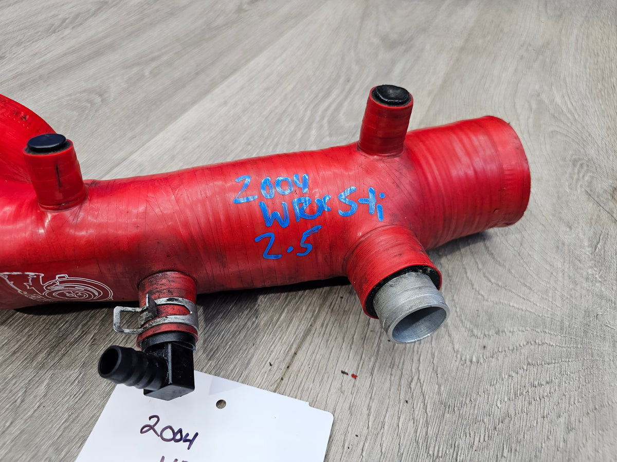 2004-2007 Subaru wrx sti 2.5 JMT 2.4" red turbo inlet JM-H-03 image 2