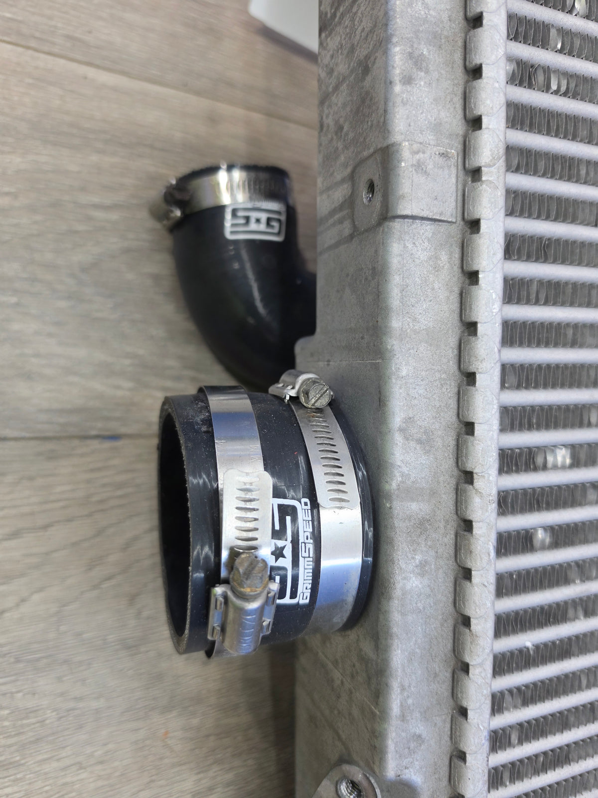 2008-2014 Subaru wrx sti 2.5 oem intercooler with Grimmspeed couplers 21820AA380 image 3