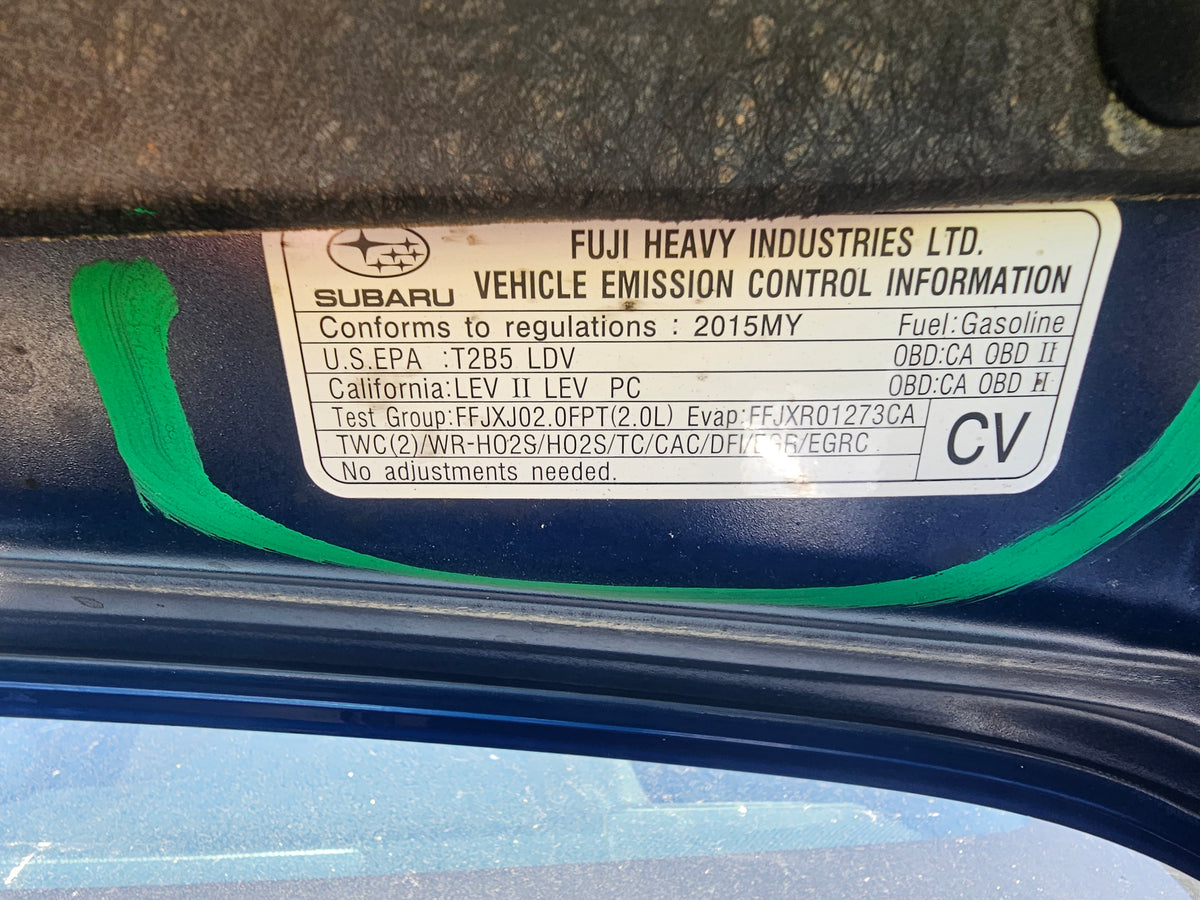 2015 Subaru wrx 2.0 M/T engine computer 22765AG233 70k image 9