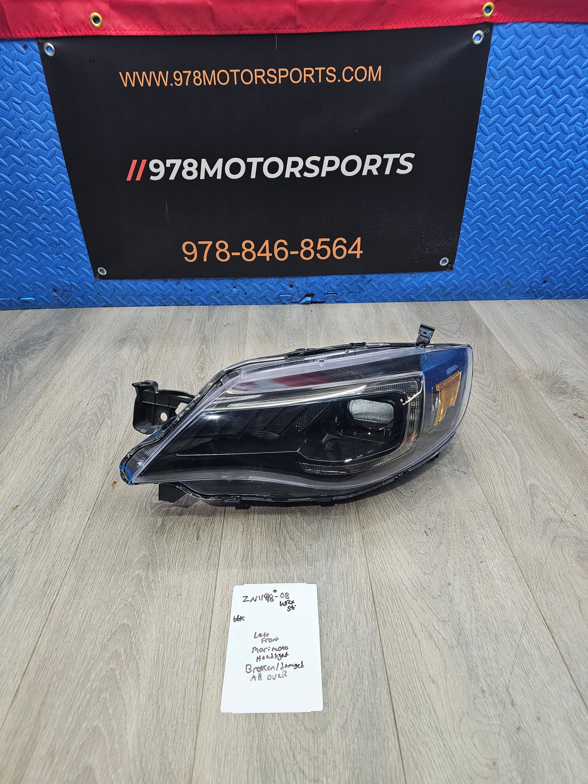 2008-2014 Subaru wrx sti 2.5 left driver morimoto LED headlight damaged  image 0