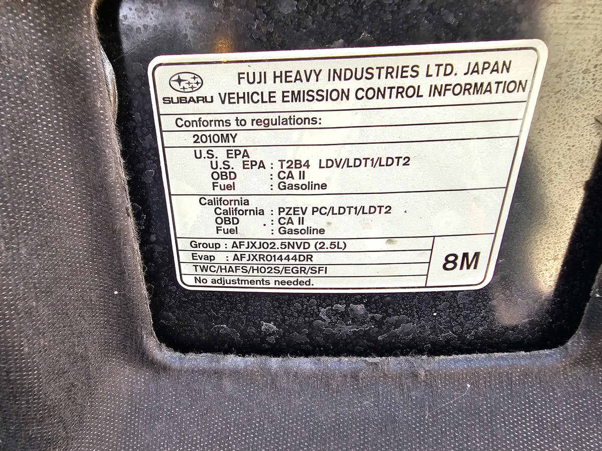 2010 Subaru outback 2.5 cvt transmission 31000AH630 121k image 1