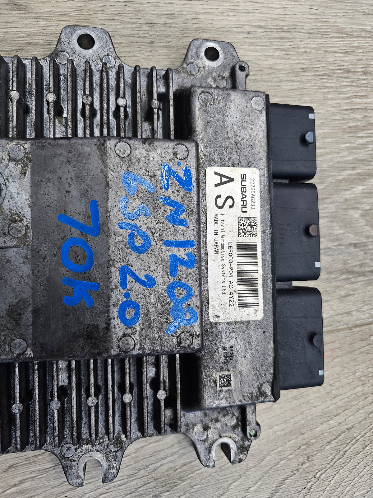 2015 Subaru wrx 2.0 M/T engine computer 22765AG233 70k image 4