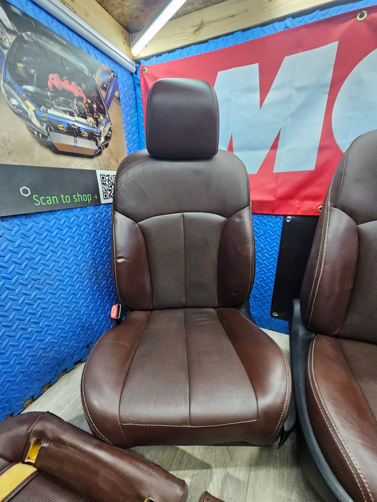 2013-2014 subaru outback 2.5 SAP package brown leather set set image 6